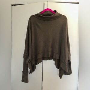 Free People, dark gray turtleneck